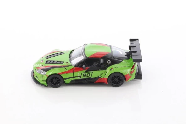 Kinsmart Toyota GR Supra Racing Concept 1:36 Yeşil Çek Bırak Model Araba - Resim 3