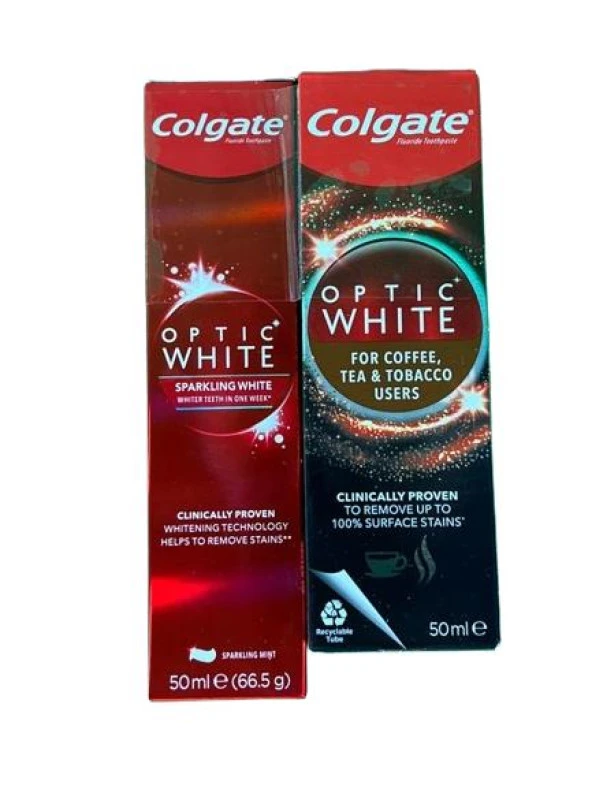 Colgate Optic White 50 Ml & Parlak Beyazlık 50 Ml