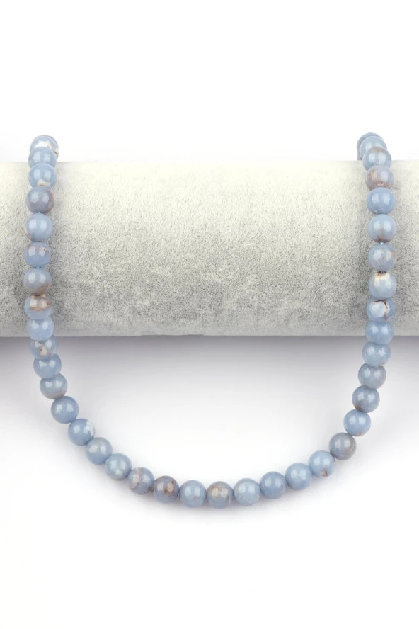 Anjelit Doğal Taş Dizi 8 mm Küre Kesim - Resim 2