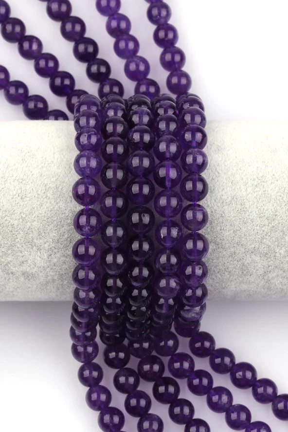 Ametist Doğal Taş Dizi 8 mm Küre Kesim ürün görseli