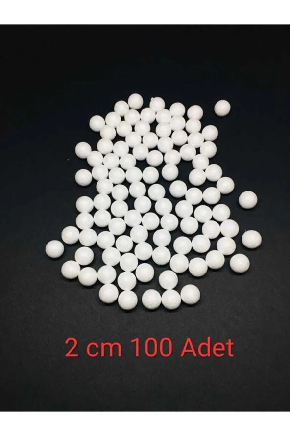 Strafor Top 2 cm 100 Adet Köpük Top 2 cm Çapında