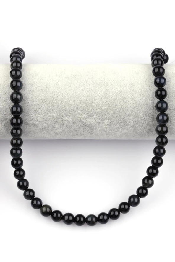 Kaplan Gözü ( A Kalite ) Doğal Taş Dizi 8 mm Küre Kesim - Resim 2