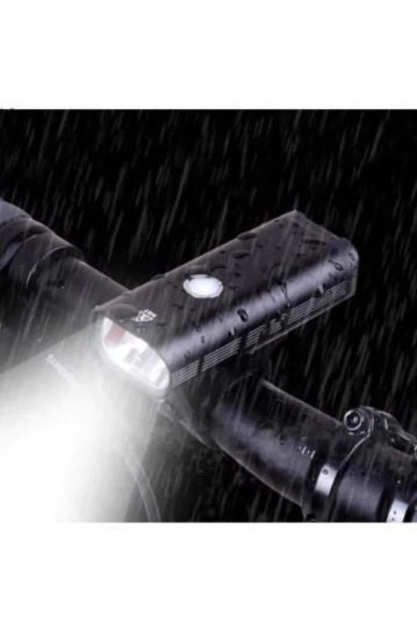 XBYC 6125 Bisiklet Ön Işık 400 Lümen Usb Şarjlı Yüksek Güçlü Far Gri - 2