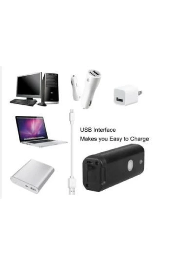XBYC 6125 Bisiklet Ön Işık 400 Lümen Usb Şarjlı Yüksek Güçlü Far Gri - 7