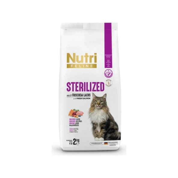 Nutri Feline Sterilized Somonlu Kısırlaştırılmış Kedi Maması 2 kg