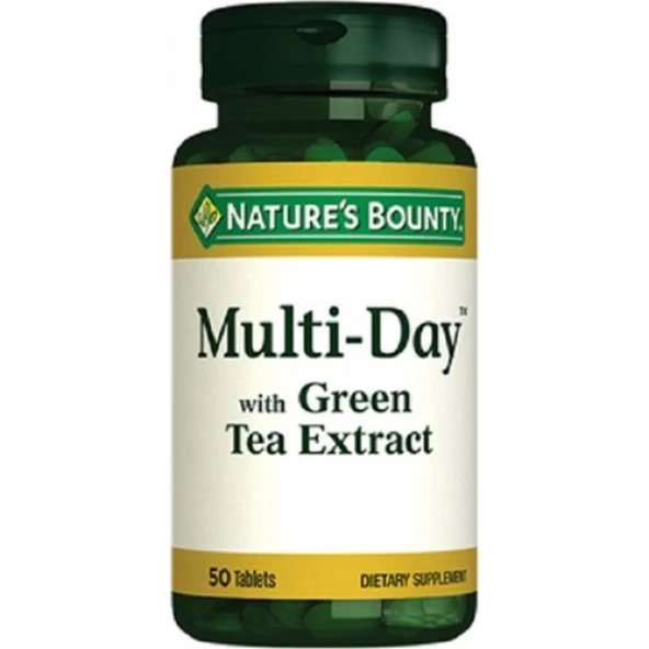 Natures Bounty Multi-Day Yeşil Çay Ekstreli - 50 Tablet