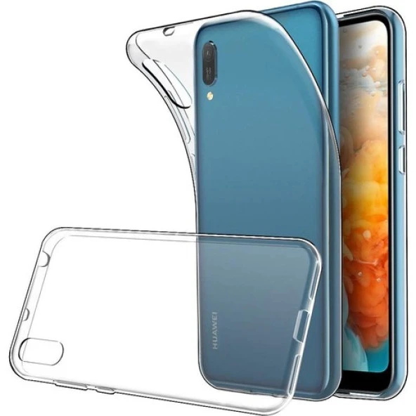 Huawei Y6S Kamera Korumalı Şeffaf Yumuşak Silikon ürün görseli 1