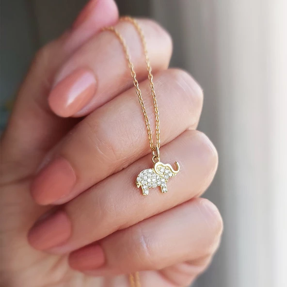 Vaoov 925 Ayar Gümüş Fil Kolye ürün görseli