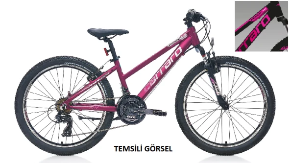 24J CARRARO FORCE 401 DAĞ BİSİKLETİ - MAT SİYAH FUŞYA ürün görseli