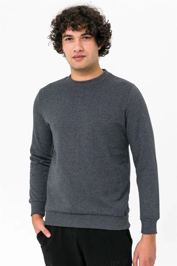 Süvari O Yaka Gri Sweat - 3
