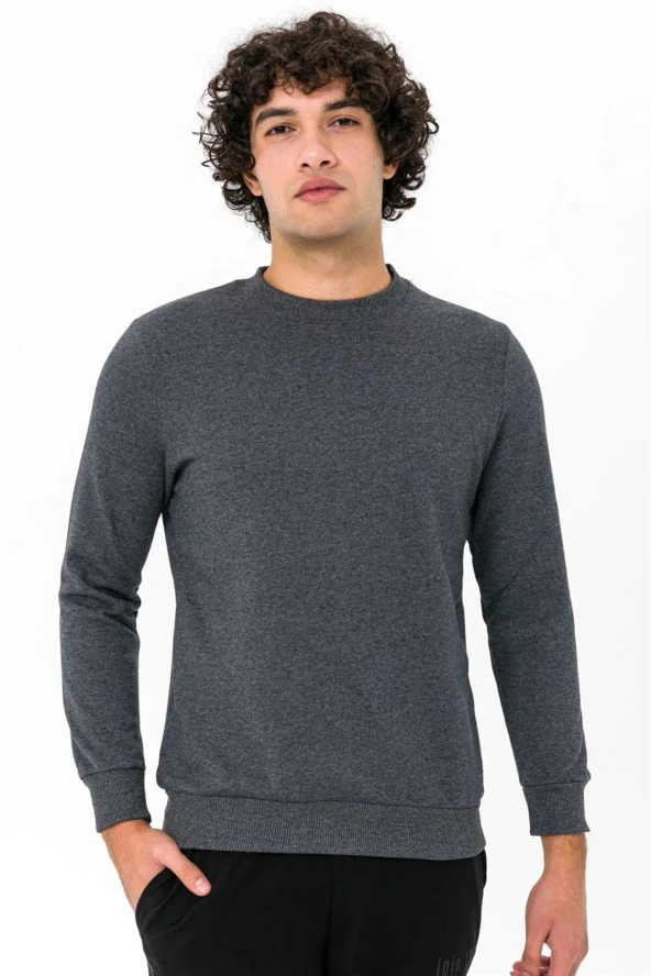 Süvari O Yaka Gri Sweat - 5