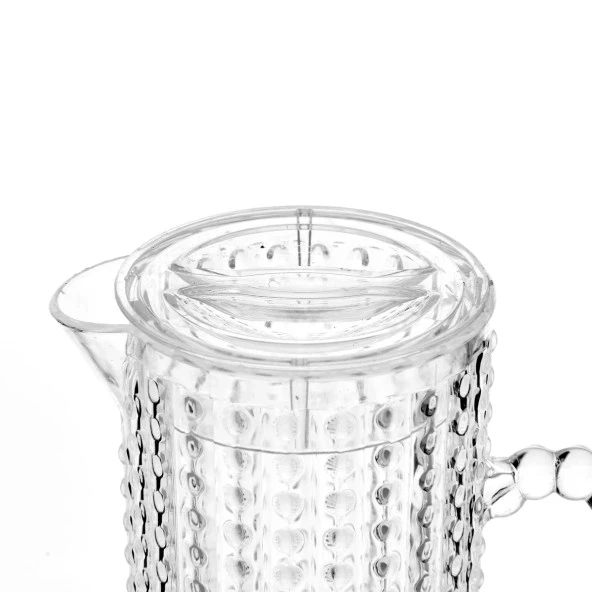 1,5Lt Akrilik Kırılmaz Boncuk Sürahi Boncuklu Karaf - 6