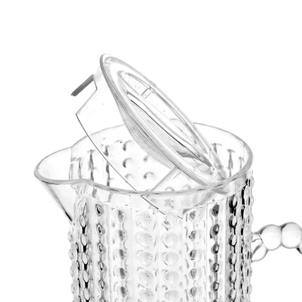 1,5Lt Akrilik Kırılmaz Boncuk Sürahi Boncuklu Karaf - 7