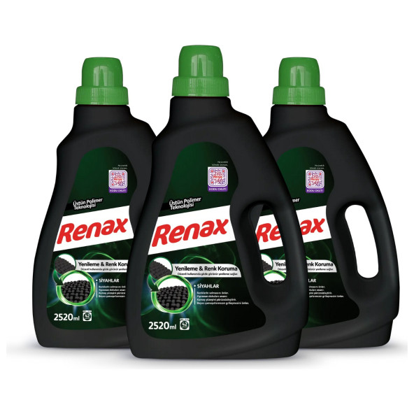 Renax Sıvı Çamaşır Deterjanı Siyahlar 2520 Ml x 3 Adet