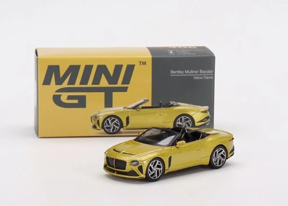 Mini Gt 406 Bentley Mulliner Bacalar Alev Sarısı 1:64 Model Araba ürün görseli 1