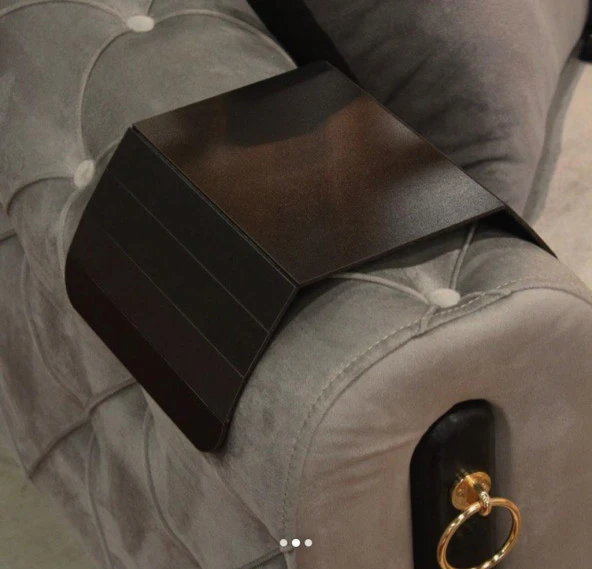 Katlanabilir Portatif Koltuk Yan Sehpa Koltuk Tepsisi Kolçak Sehpa - 2