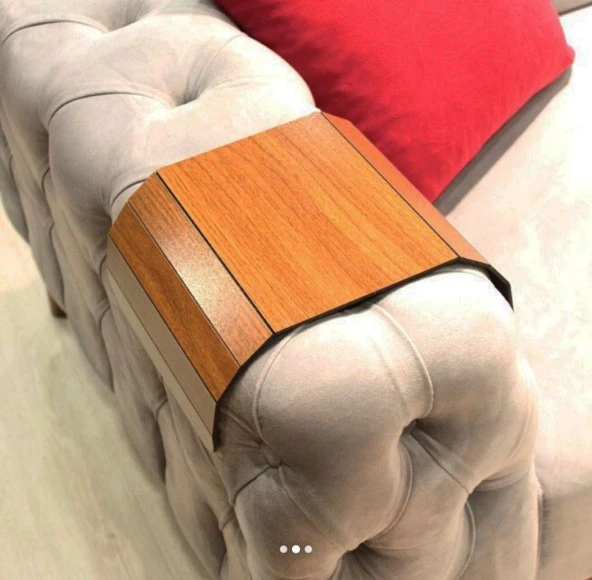 Katlanabilir Portatif Koltuk Yan Sehpa Koltuk Tepsisi Kolçak Sehpa - 3