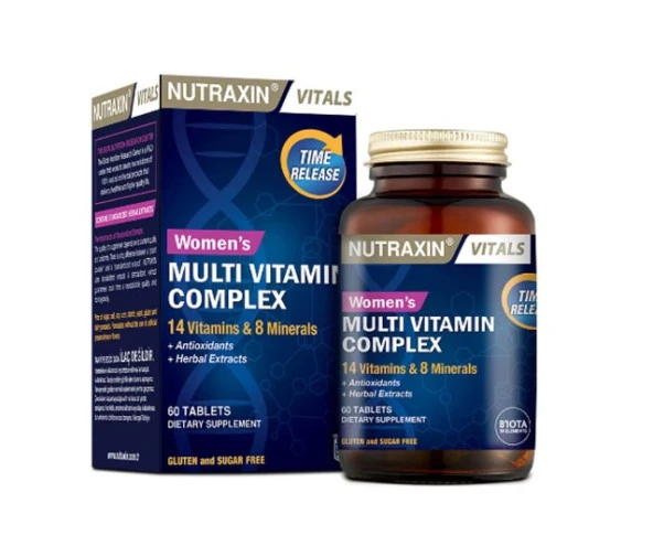 Nutraxin Womens Bayanlar için Multi Vitamin Complex 60 Tablets 8680512628385
