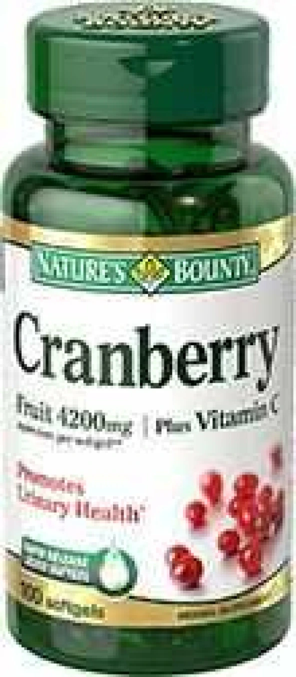Natures Bounty Cranberry Plus Vitamin C 100 Softjel ürün görseli 1