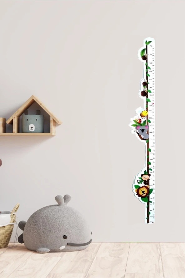 Hayal Sepeti eğlenceli Boy Cetveli Çocuk Odası Yapışkanlı Duvar cetveli