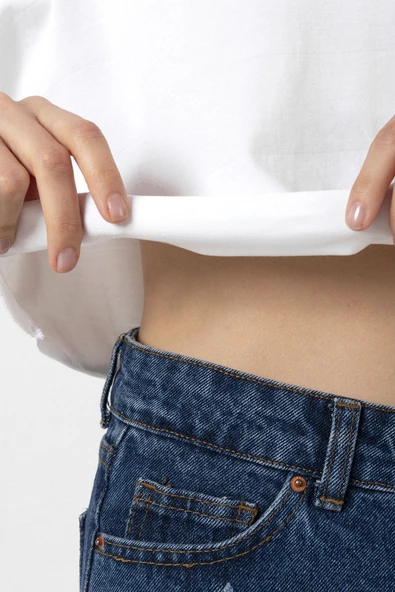 Hunter x Hunter Anime Logo Beyaz Kadın Crop Tshirt - Resim 5