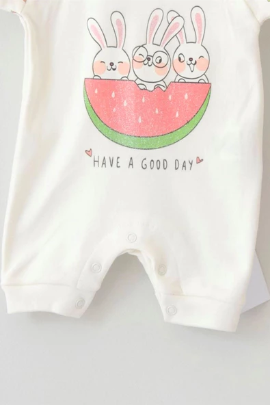 Simli Karpuzlu Bebek Yazlık Tulum - Resim 3