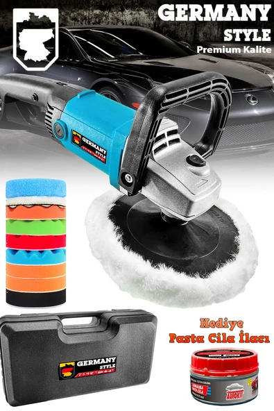 Germany Style 99880VFX 6 Kademe Devir Ayarlı Polisaj Makinesi Koltuk Yıkama Pasta Cila Polisaj - 3