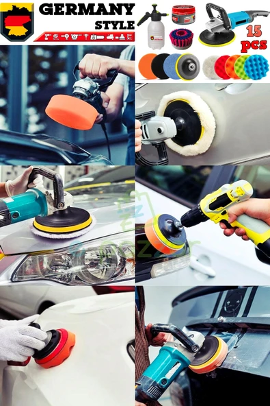 Germany Style 99880VFX 6 Kademe Devir Ayarlı Polisaj Makinesi Koltuk Yıkama Pasta Cila Polisaj - 4