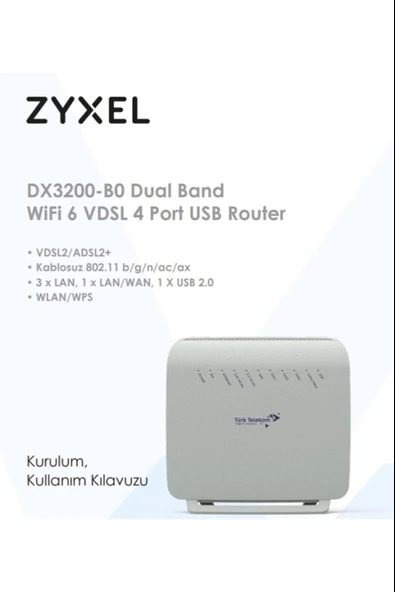Türk Telekom DX3200-B0 Dual AX 1500 Wifi 6 Fiber/Vdsl 2 Modem - 2
