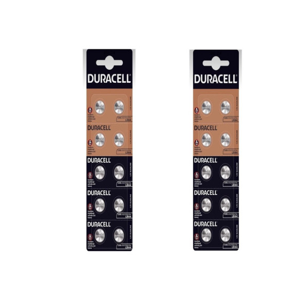 Duracell LR44 A76/V13GA/76A 3V Düğme Pil 10 x 2 Adet