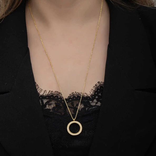 Lucky Life 925 Ayar Gumuss Gold Kaplama Yuvarlak Çeyrek Altın Takılabilen Lucky Life Lucky Life Lucky Life Kadın Kolye - 4