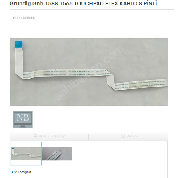 Grundig Gnb 1588 1565 TOUCHPAD FLEX KABLO 8 PİNLİ