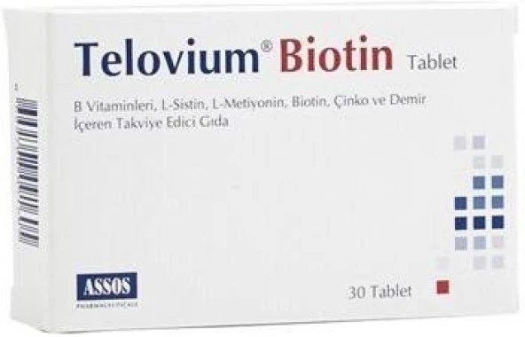 Telovium Biotin 30 Tablet ürün görseli 1