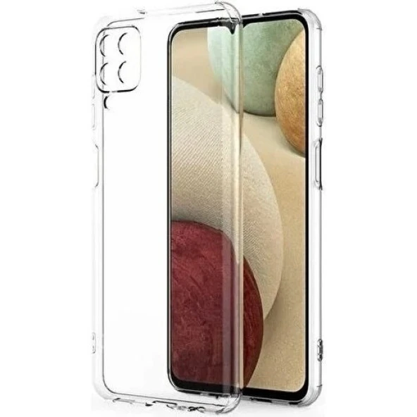 Samsung Galaxy A12 Kamera Korumalı Şeffaf Yumuşak Silikon ürün görseli 1