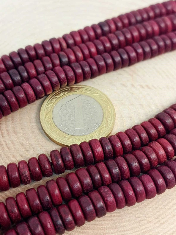 Ud Ağacı Ahşap Dizi Rondela Kesim 7.5*2.5mm (45300) - 2