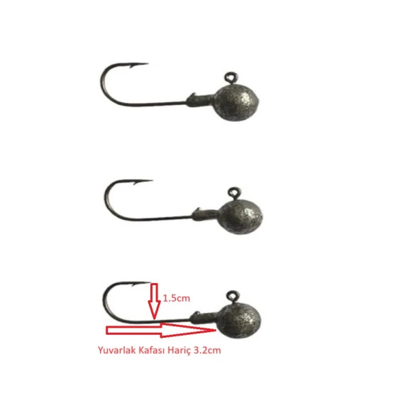 Captain Jig Head  No:3/0 İğne 14gr Zoka (3 Adet)