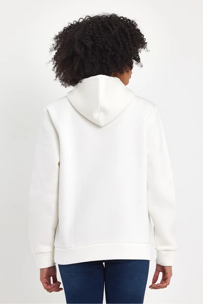 Kadın Kapşonlu Rahat Kalıp İçi Polarlı 3 iplik Tokyo Baskılı SweatShırt spr24swk05 - 11