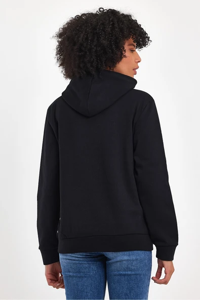 Kadın Kapşonlu Rahat Kalıp İçi Polarlı 3 iplik Tokyo Baskılı SweatShırt spr24swk05 - 7