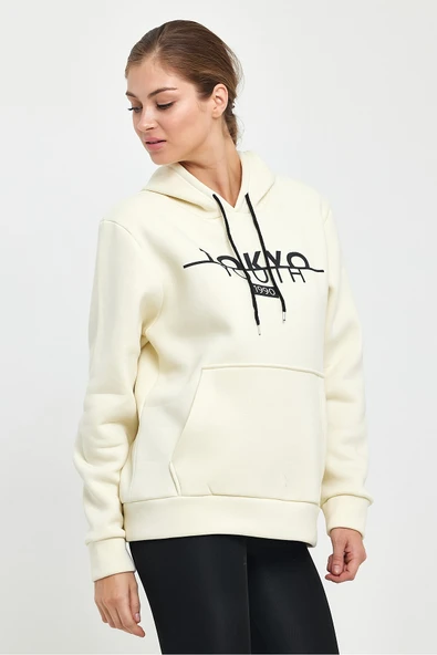 Kadın Kapşonlu Rahat Kalıp İçi Polarlı 3 iplik Tokyo Baskılı Swetashırt Spr24swk12 - Resim 9