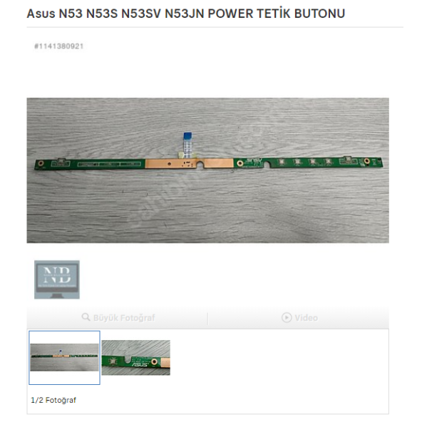 Asus N53 N53S N53SV N53JN POWER TETİK BUTONU
