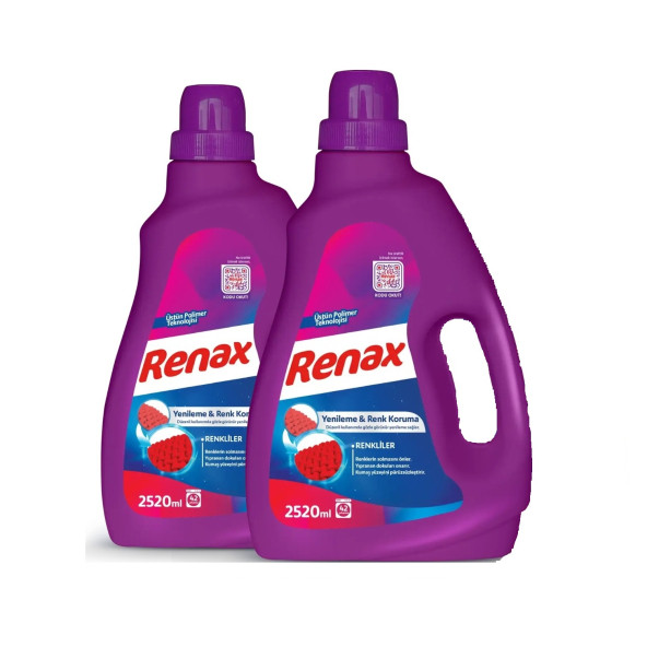 Renax Sıvı Çamaşır Deterjanı Renkliler 2520 Ml x 2 Adet