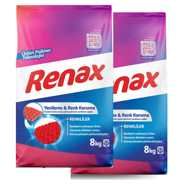 Renax Matik Renkliler İçin Toz Çamaşır Deterjanı 16 Kg