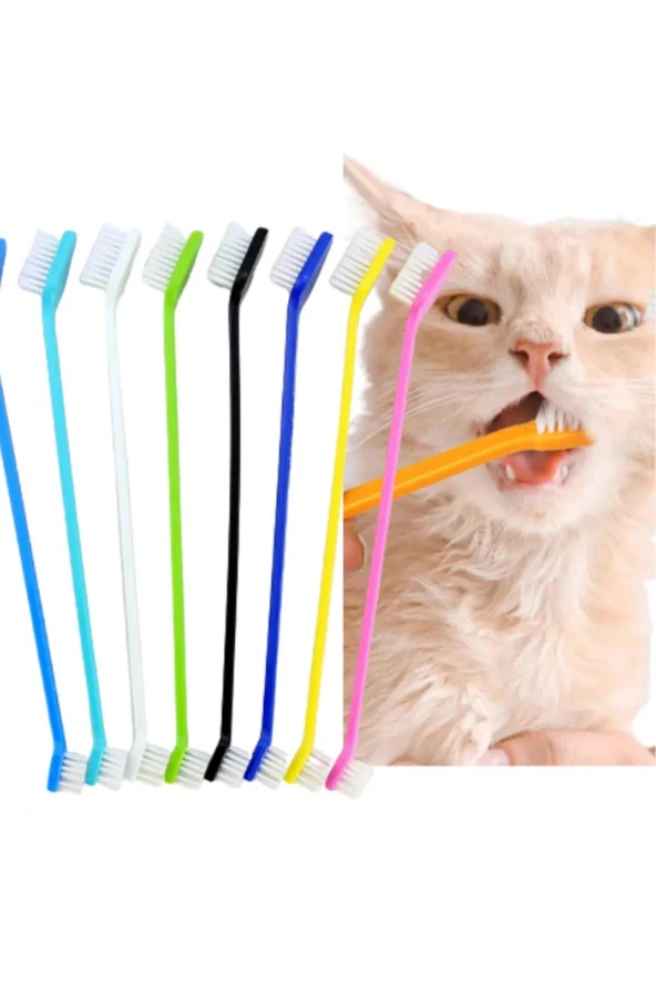 Kedi Köpek Çift Taraflı Diş Fırçası Yavru ve Yetişkin Diş Sağlığı