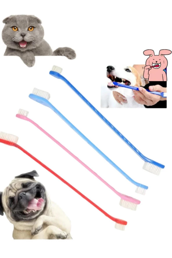 Kedi Köpek Çift Taraflı Diş Fırçası Yavru ve Yetişkin Diş Sağlığı - 2