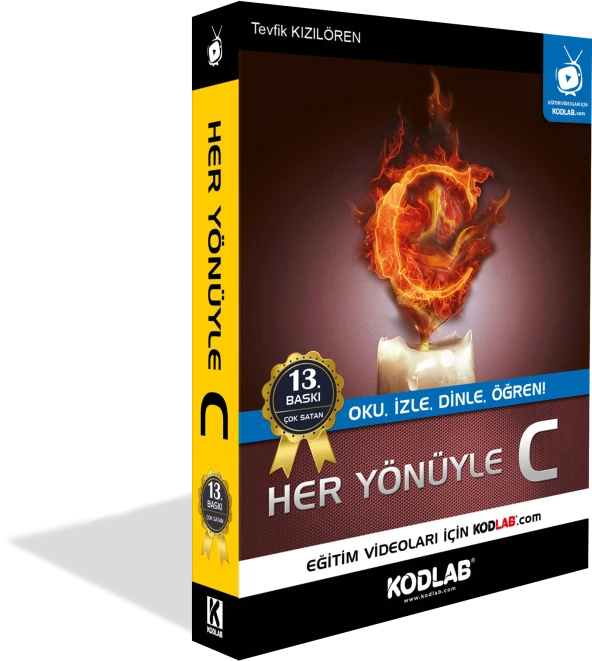 KODLAB YAYIN HER YÖNÜYLE C EĞİTİM KİTABI ürün görseli 1