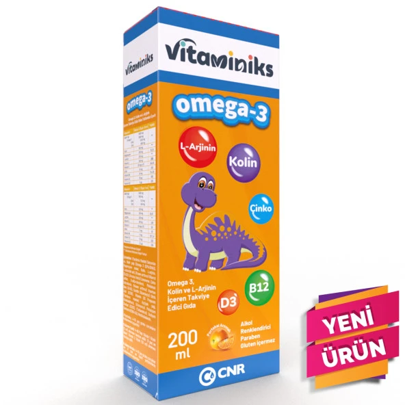 Vitaminiks Larjinin, Kolin, Magnezyum Çinko içeren balik yağı 200 ml - Resim 4