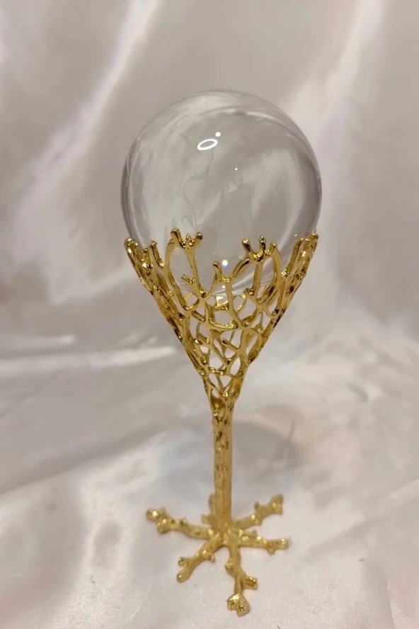 kristal Cam Küre Gold Kaidede I Love You