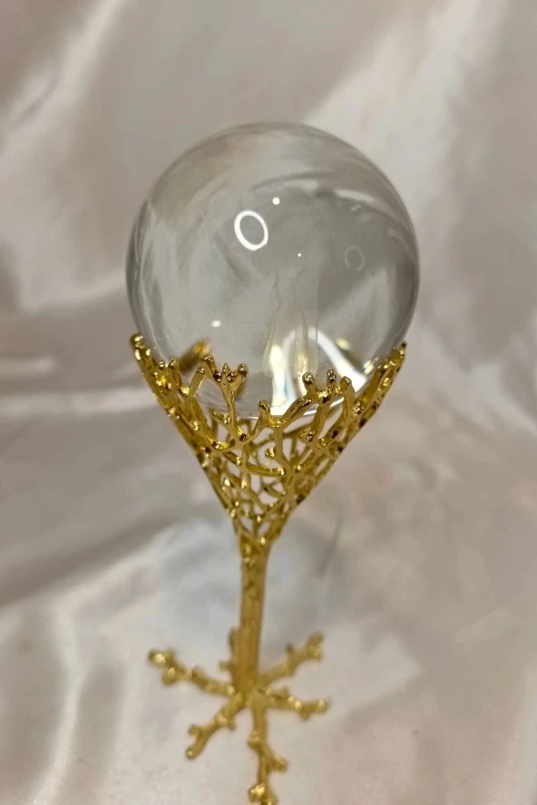 kristal Cam Küre Gold Kaidede I Love You - Resim 3