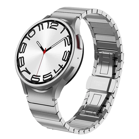 Samsung Galaxy Watch 4 5 6 7 FE 40 44 Classic 42 43 46 47 mm Kordon Baklalı Metal Kordon - Resim 5