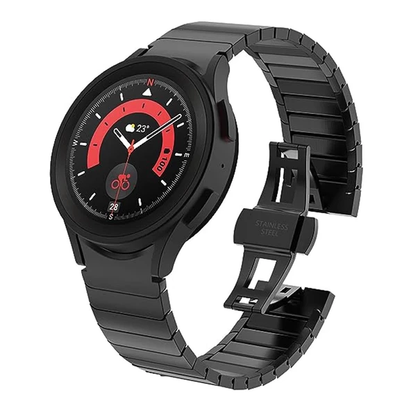 Samsung Galaxy Watch 4 5 6 7 FE 40 44 Classic 42 43 46 47 mm Kordon Baklalı Metal Kordon - Resim 6